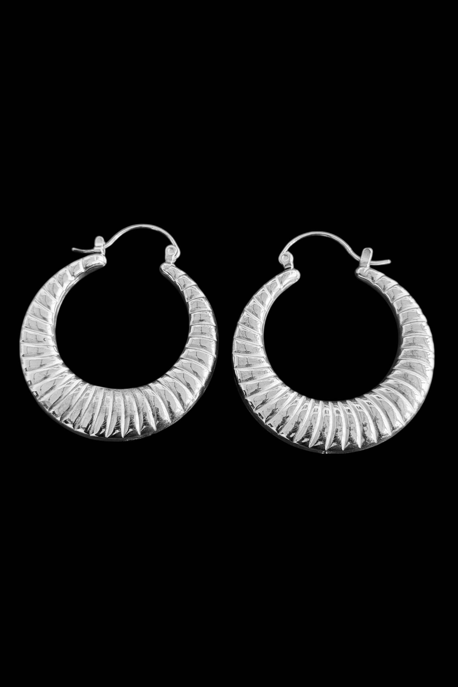 Gümüş Renk Çelik Halka Küpe (Çift)