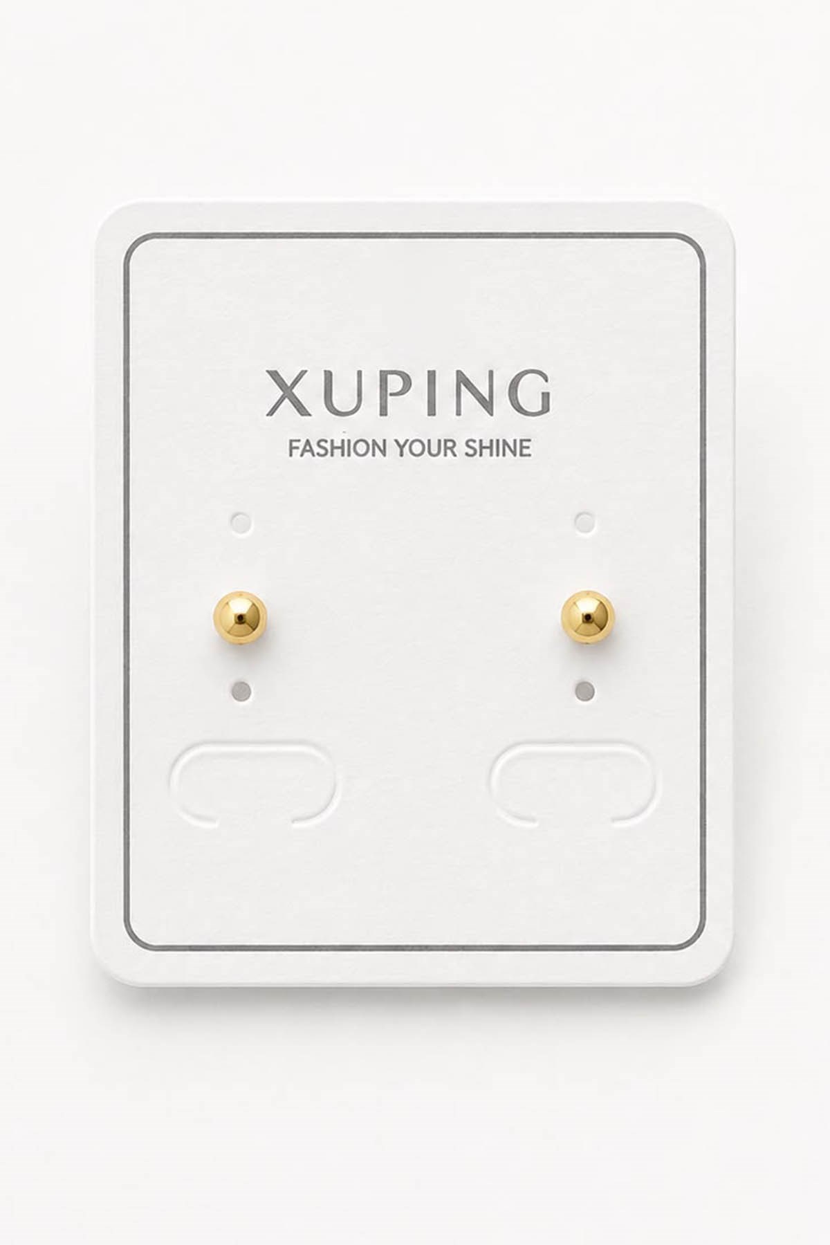 Altın Renk Top Detaylı Xuping   Küpe (Çift)