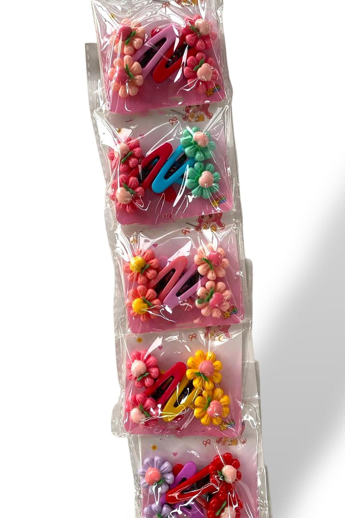 6lı Karışık Renk Karışık Figürlü Yan Toka Set 