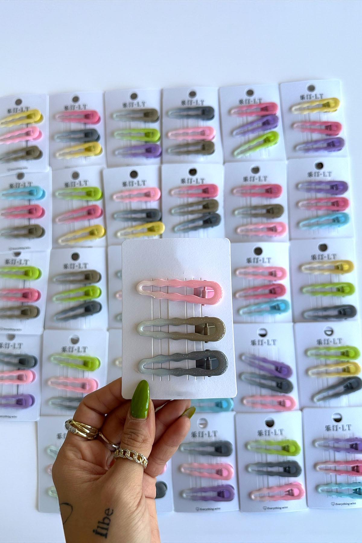 30lu Karışık Renk Yan Toka Set