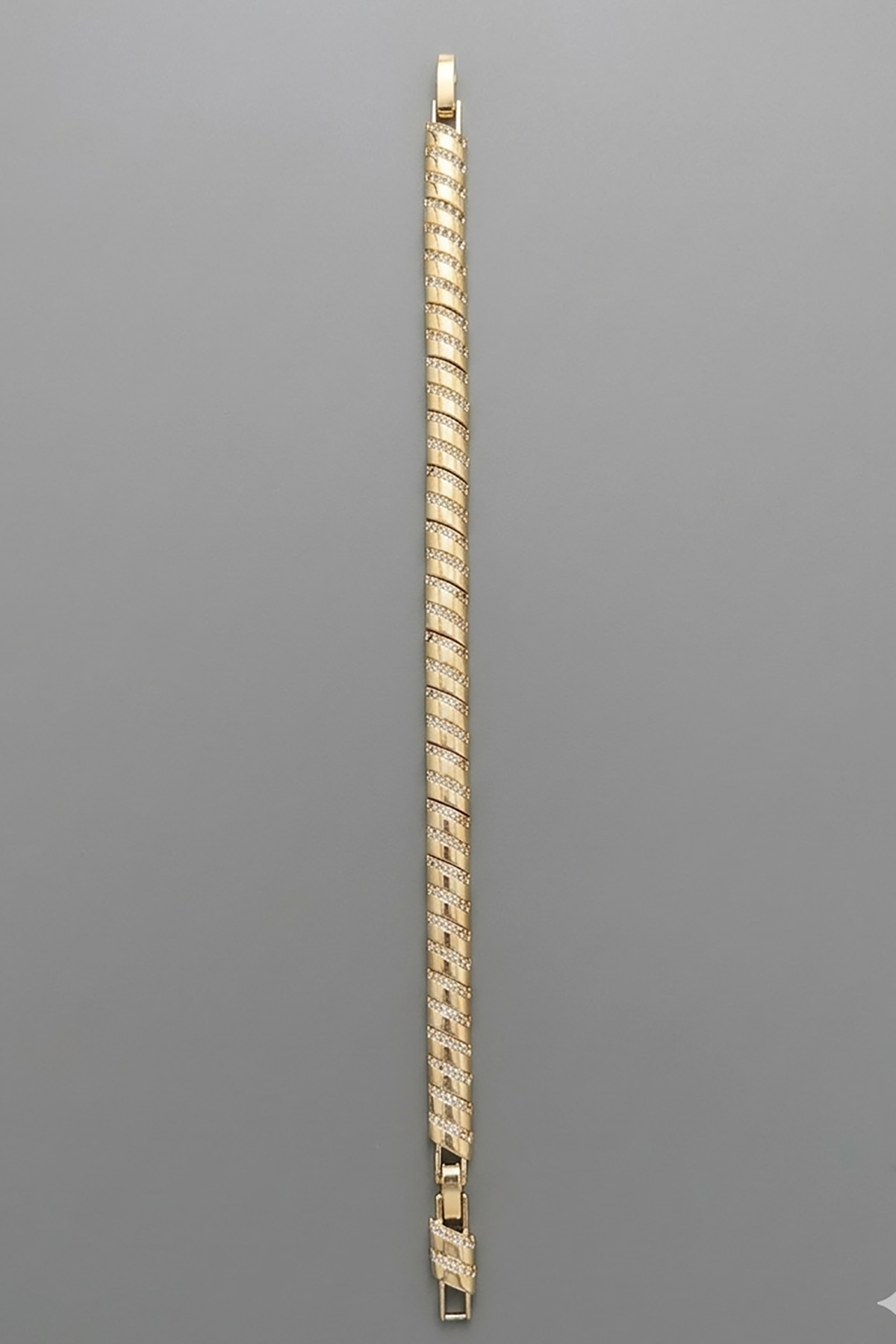 Altın Renk Taş Detaylı 14K Altın Kaplama CM Bileklik