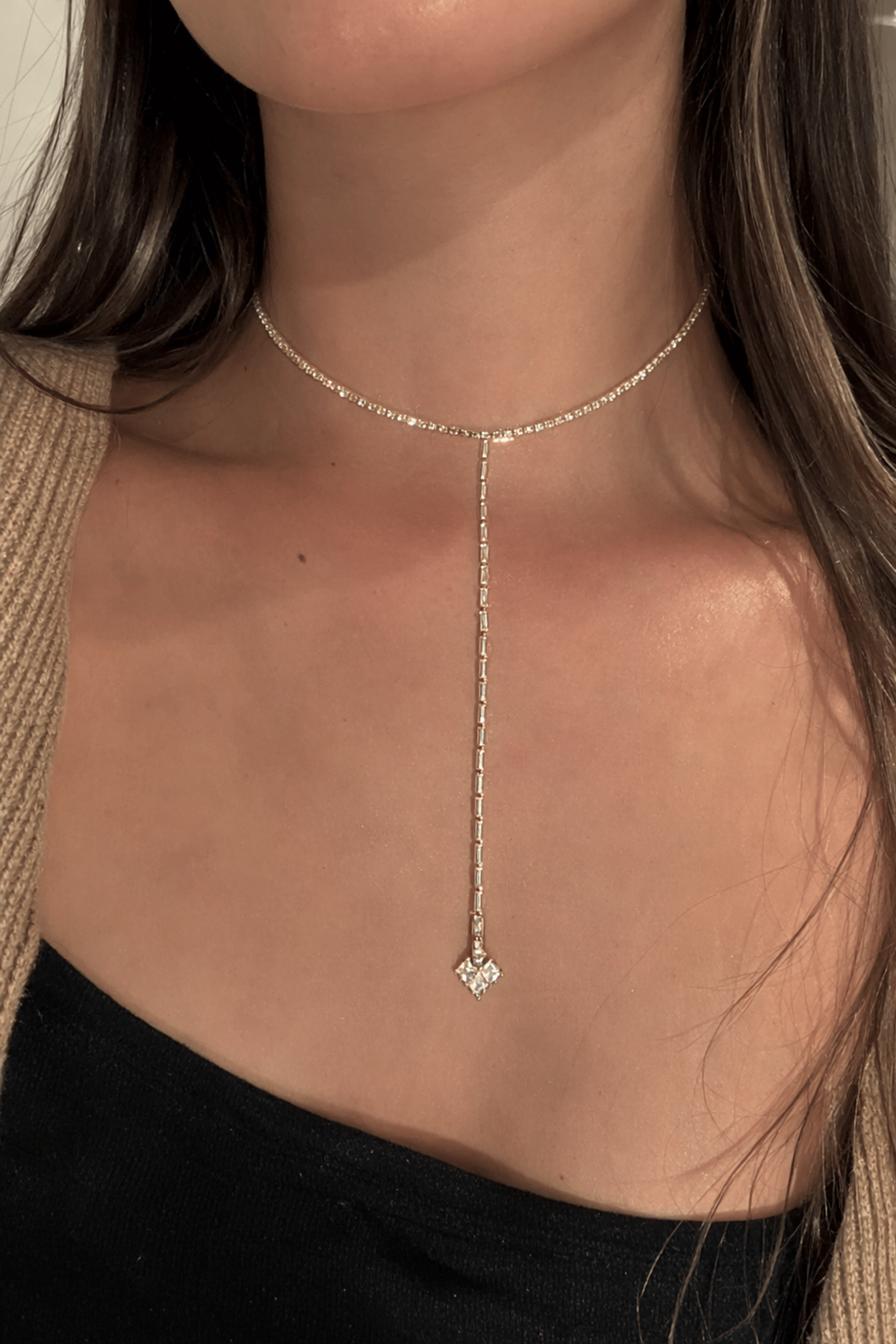 Altın Renk 14K Altın Kaplama Vip Choker Kolye
