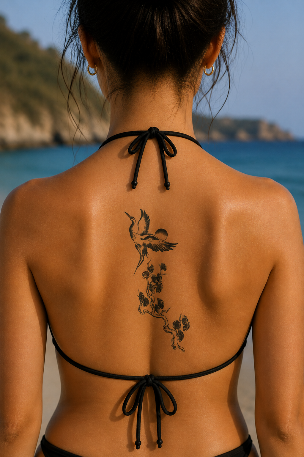 Kuş Sonradan Kararan Yarı Kalıcı Geçici Dövme Tattoo