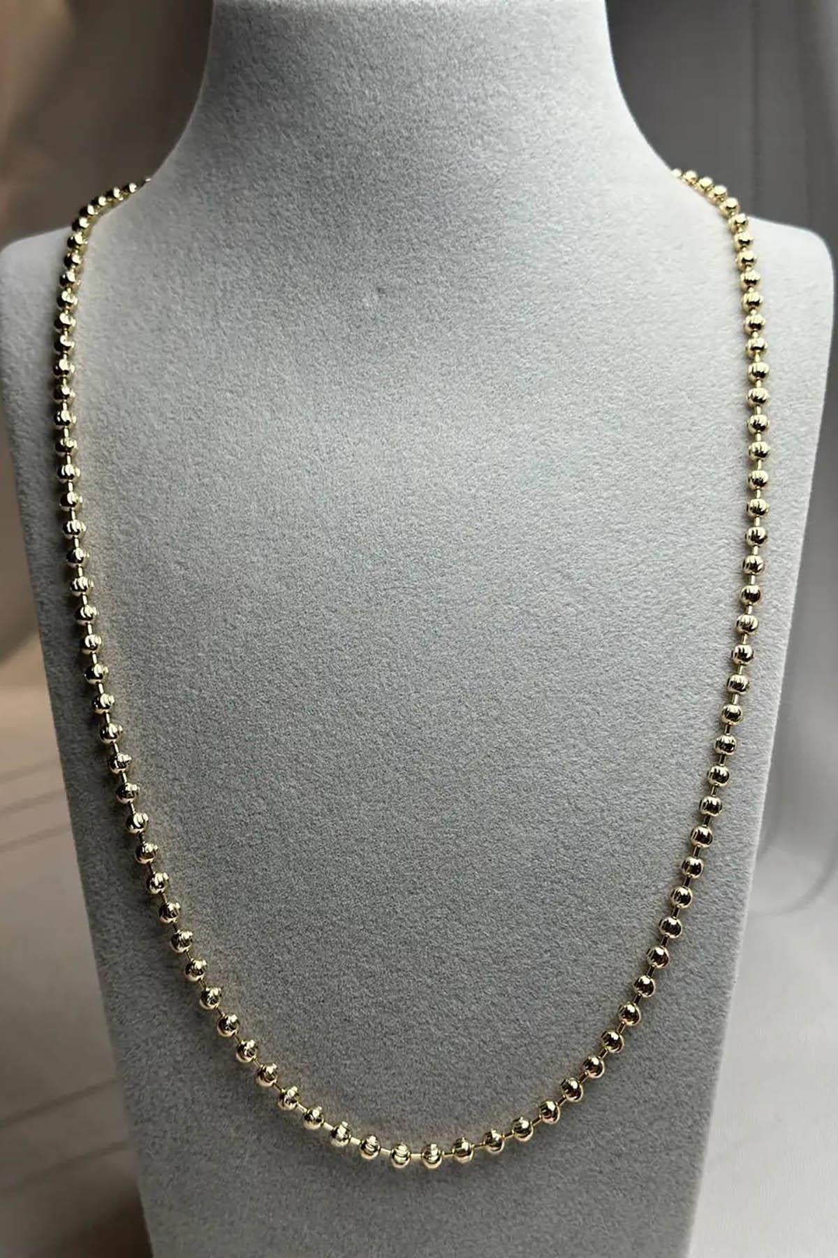 Altın Renk Top Detaylı Çelik VİP Xuping Kolye