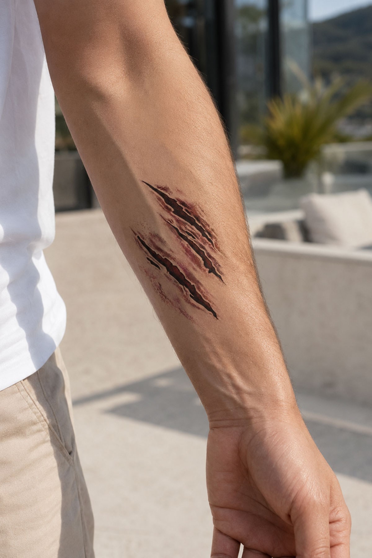 Pençe Yara Geçici Dövme Tattoo