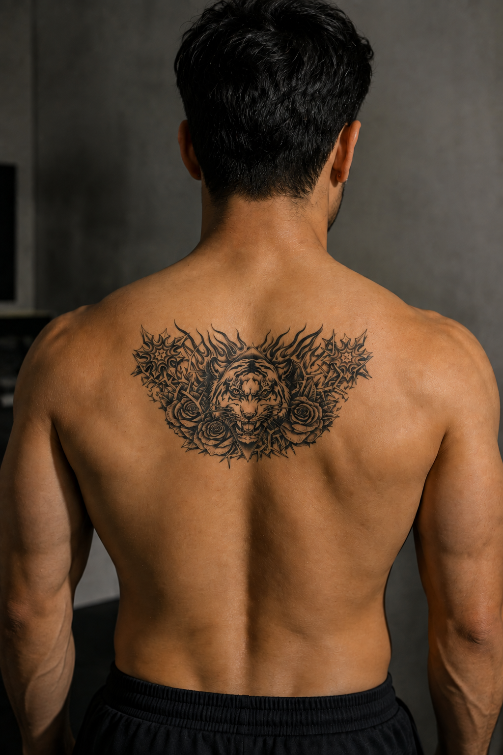 Kaplan Figürlü Sonradan Kararan Yarı Kalıcı Geçici Dövme Tattoo