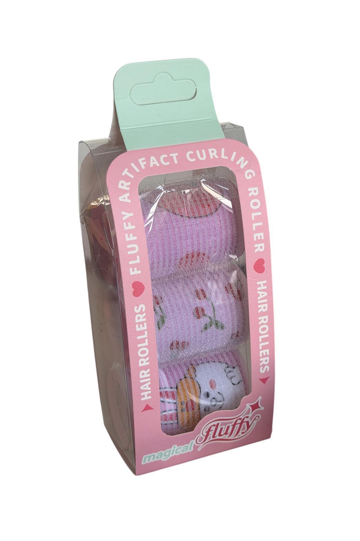 Pembe Renk 3lü Bigudi Set