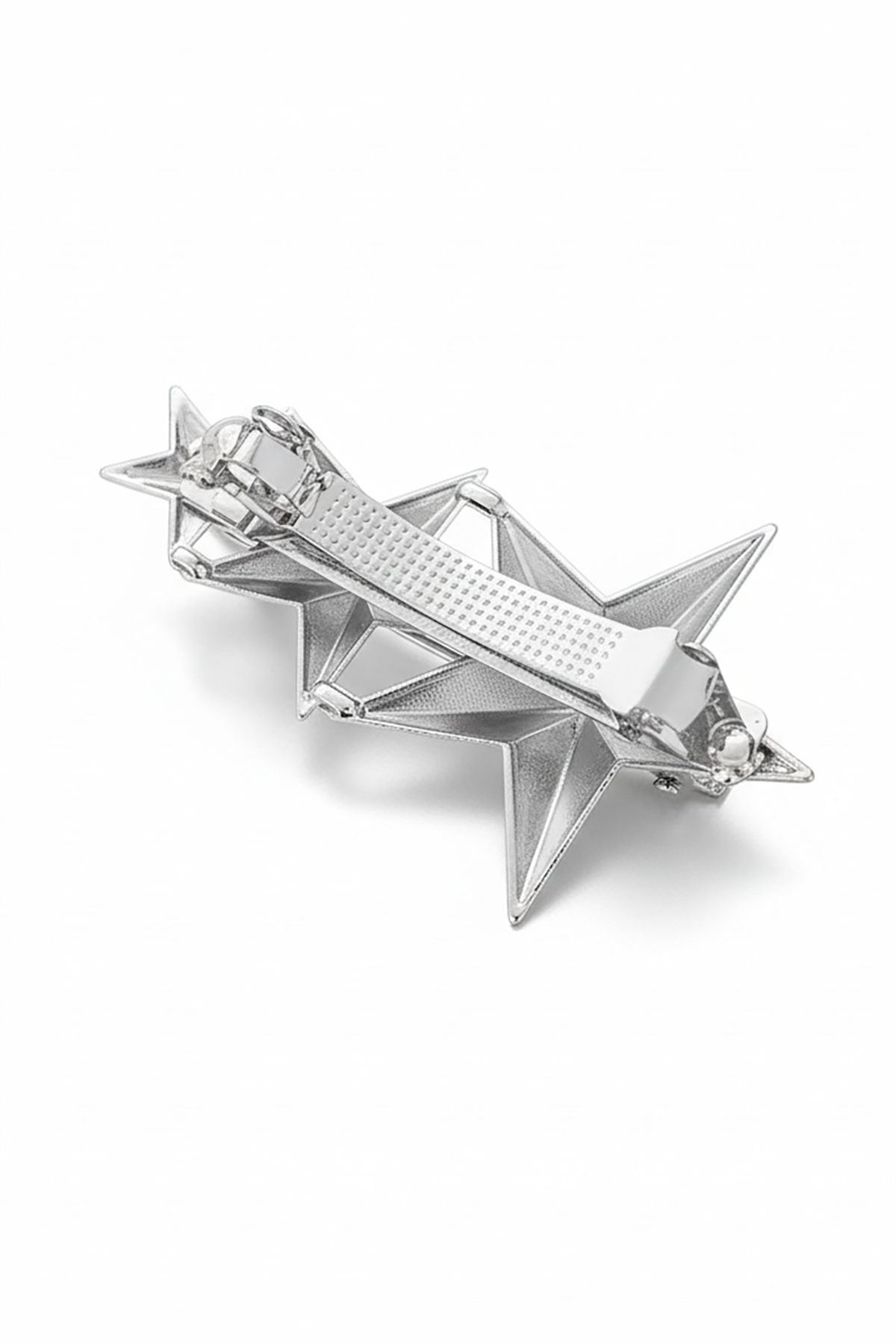 Gümüş Renk Yıldız Figürlü Metal Otomat Toka