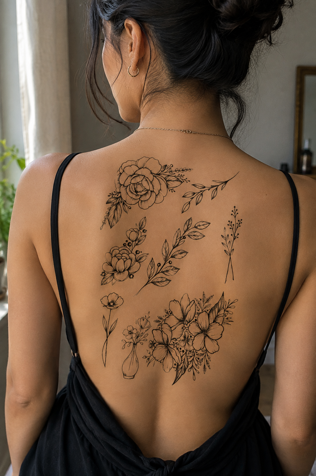 Çiçek Dövme Geçici Tattoo