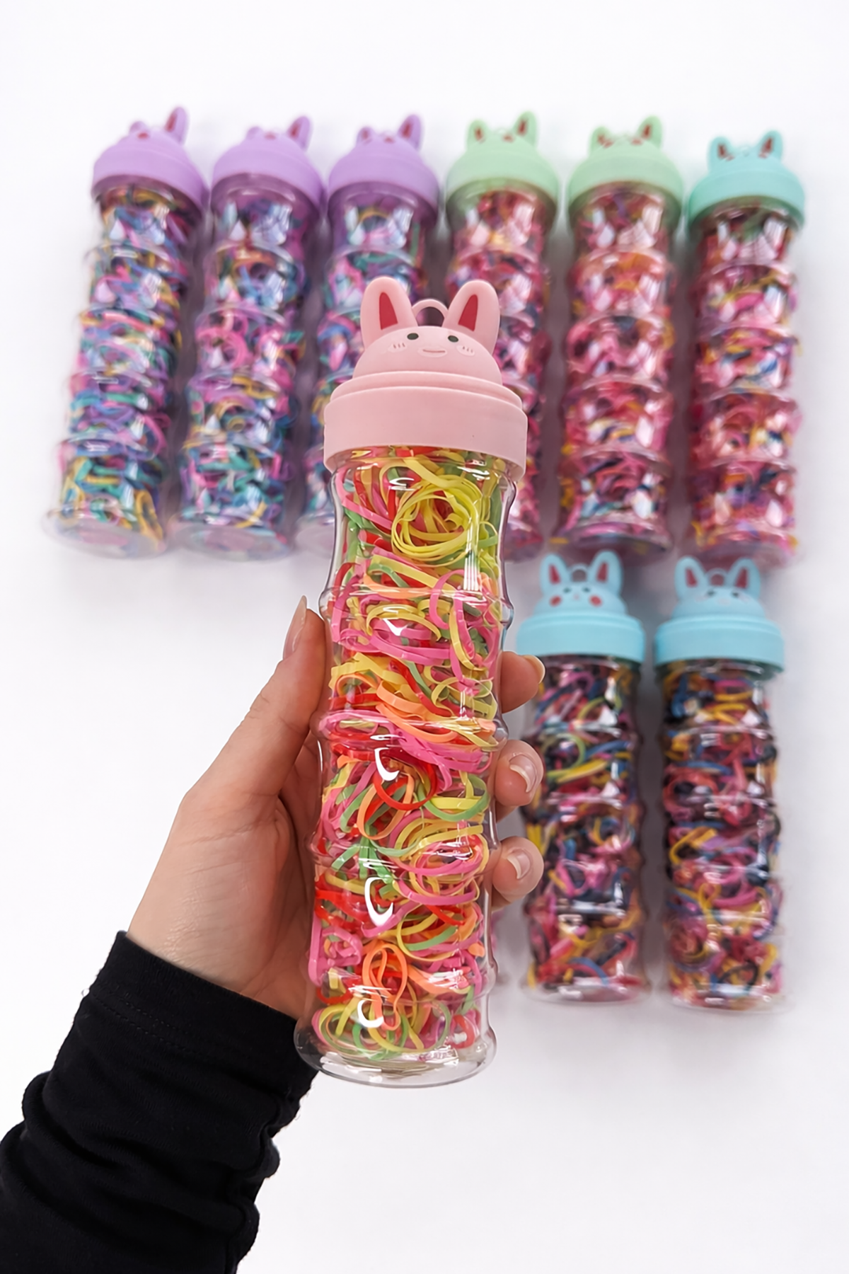 12li Karışık Renk Perma Lastik Toka Set