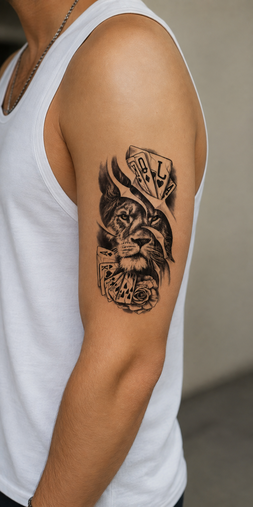 Kart Aslan Dövme Geçici Tattoo