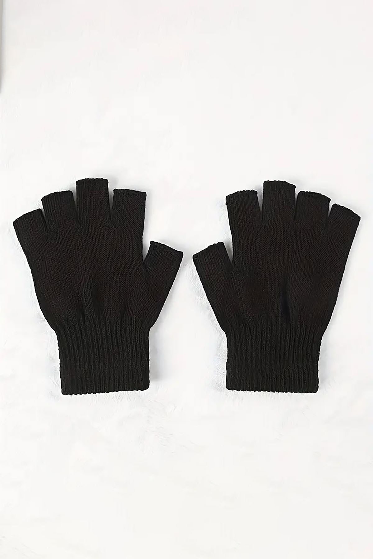 Siyah Renk Unisex Parmaksız Eldiven