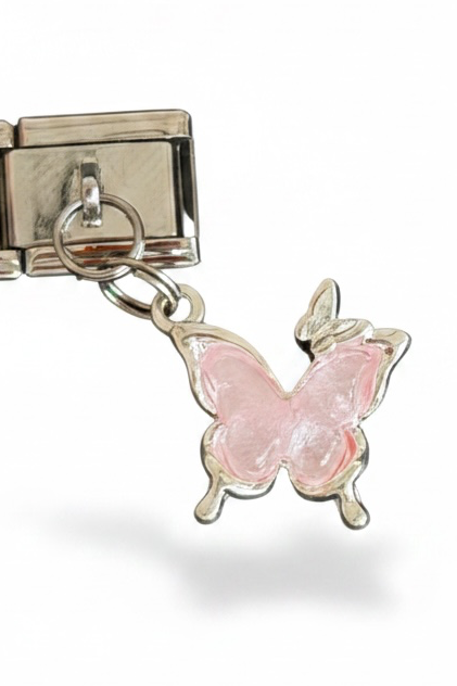Gümüş Renk Kelebek Figürlü Çelik Nomination Charm (Tek)