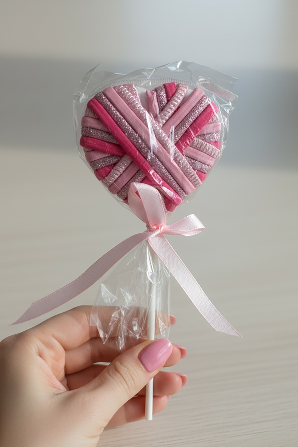 Karışık Renk Kalp Ve Lolipop Figürlü Lastik Toka Set