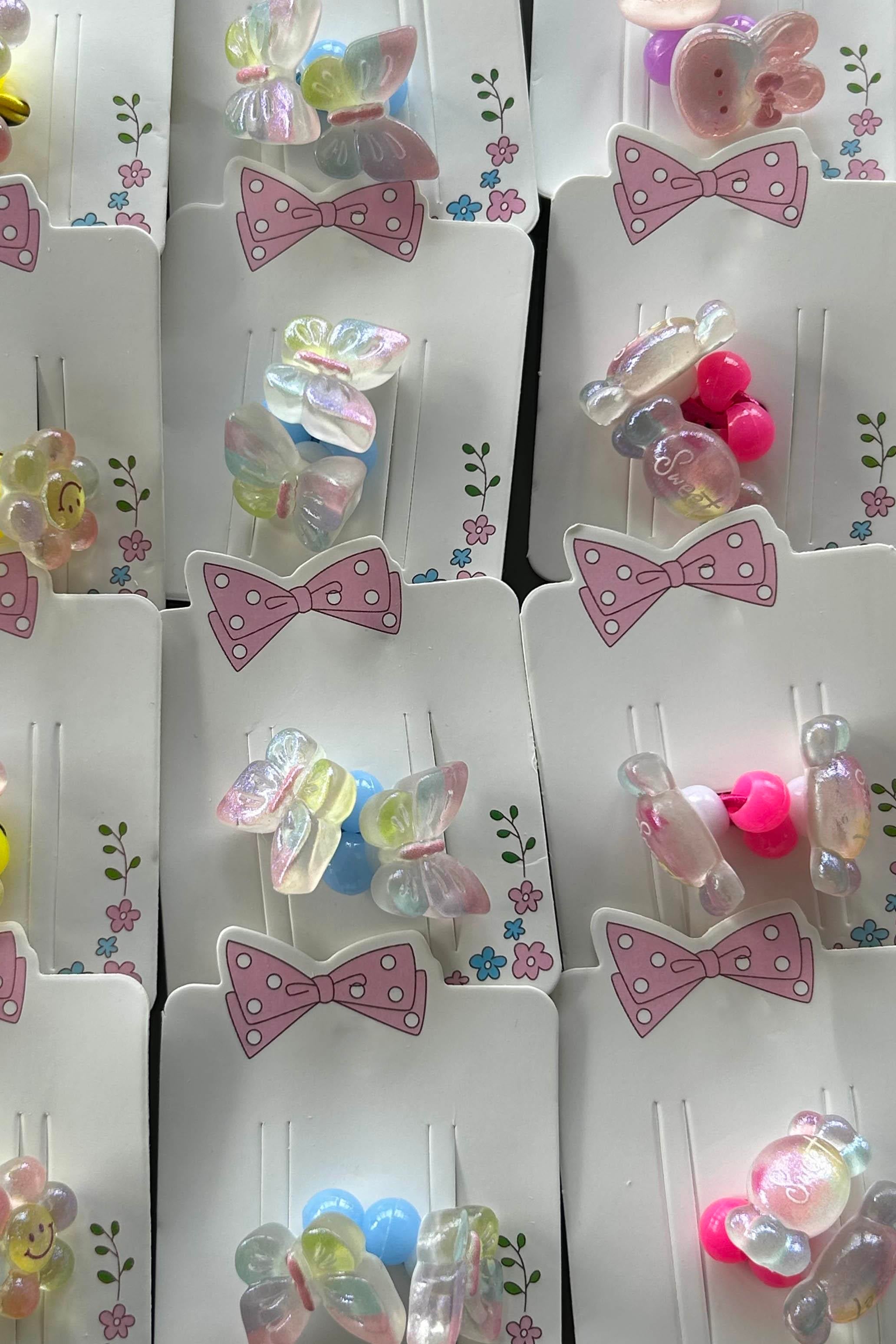 20li Karışık Renk Karışık Figürlü Çocuk Lastik Toka Set