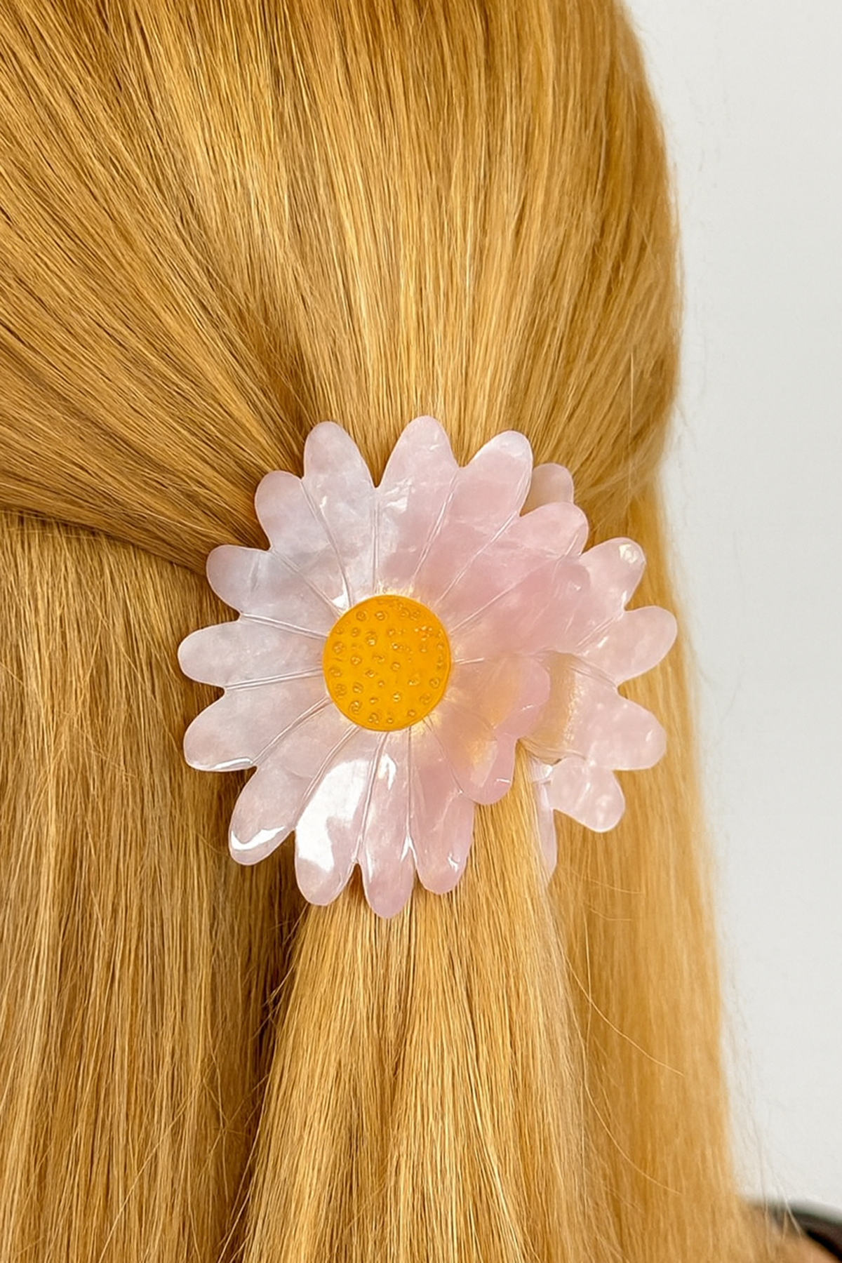 Karışık Renk Çiçek Figürlü Kemik Mandal Toka