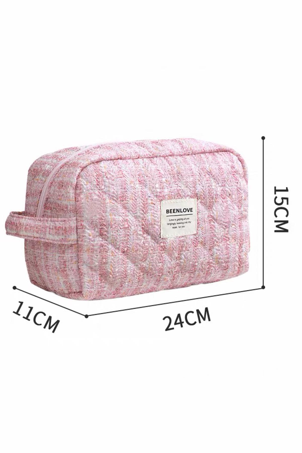 Pembe Renk Makyaj/Kozmetik Çantası