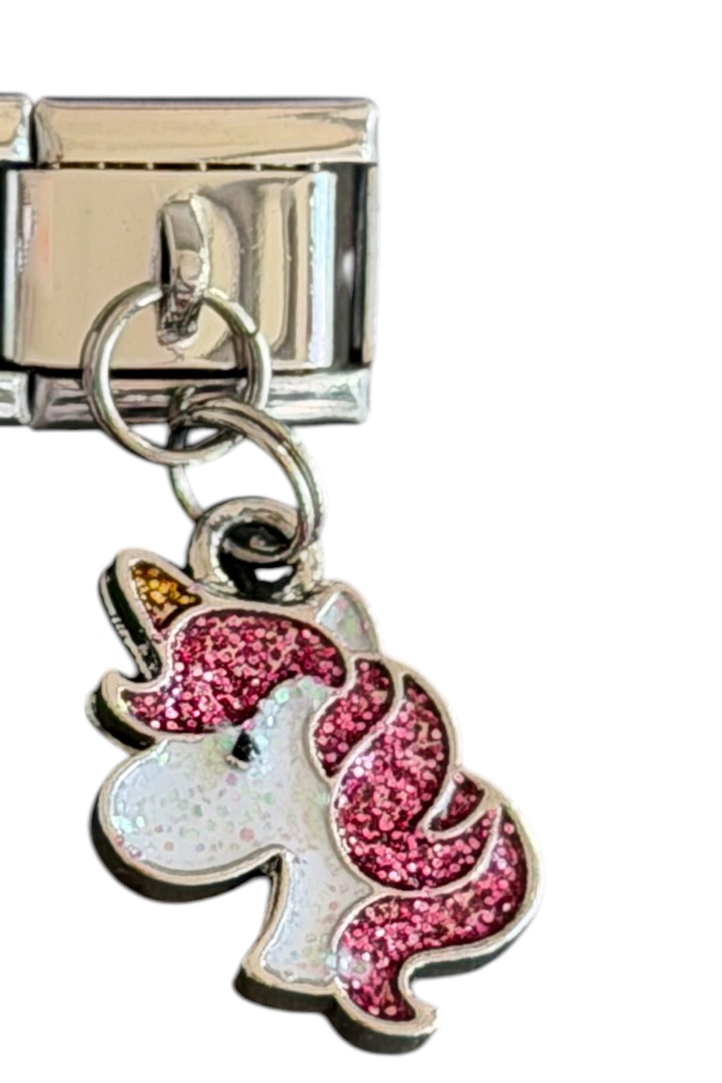 Gümüş Renk Unicorn Figürlü Çelik Nomination Charm (Tek)
