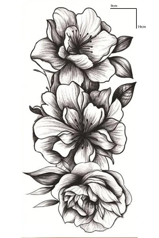 Geçici Çiçek Figürlü Dövme Tattoo