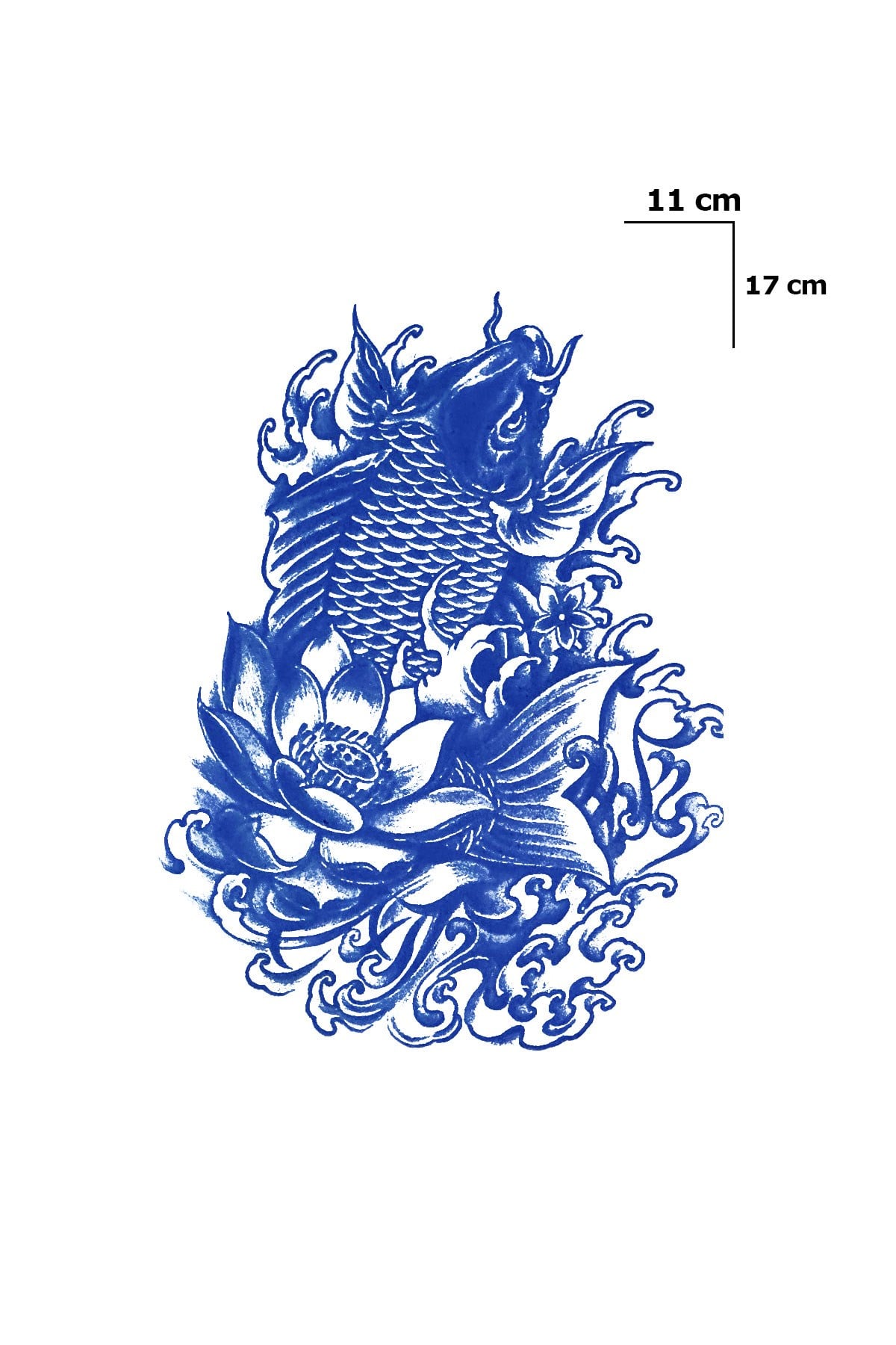 Balık Sonradan Kararan Yarı Kalıcı Geçici Dövme Tattoo
