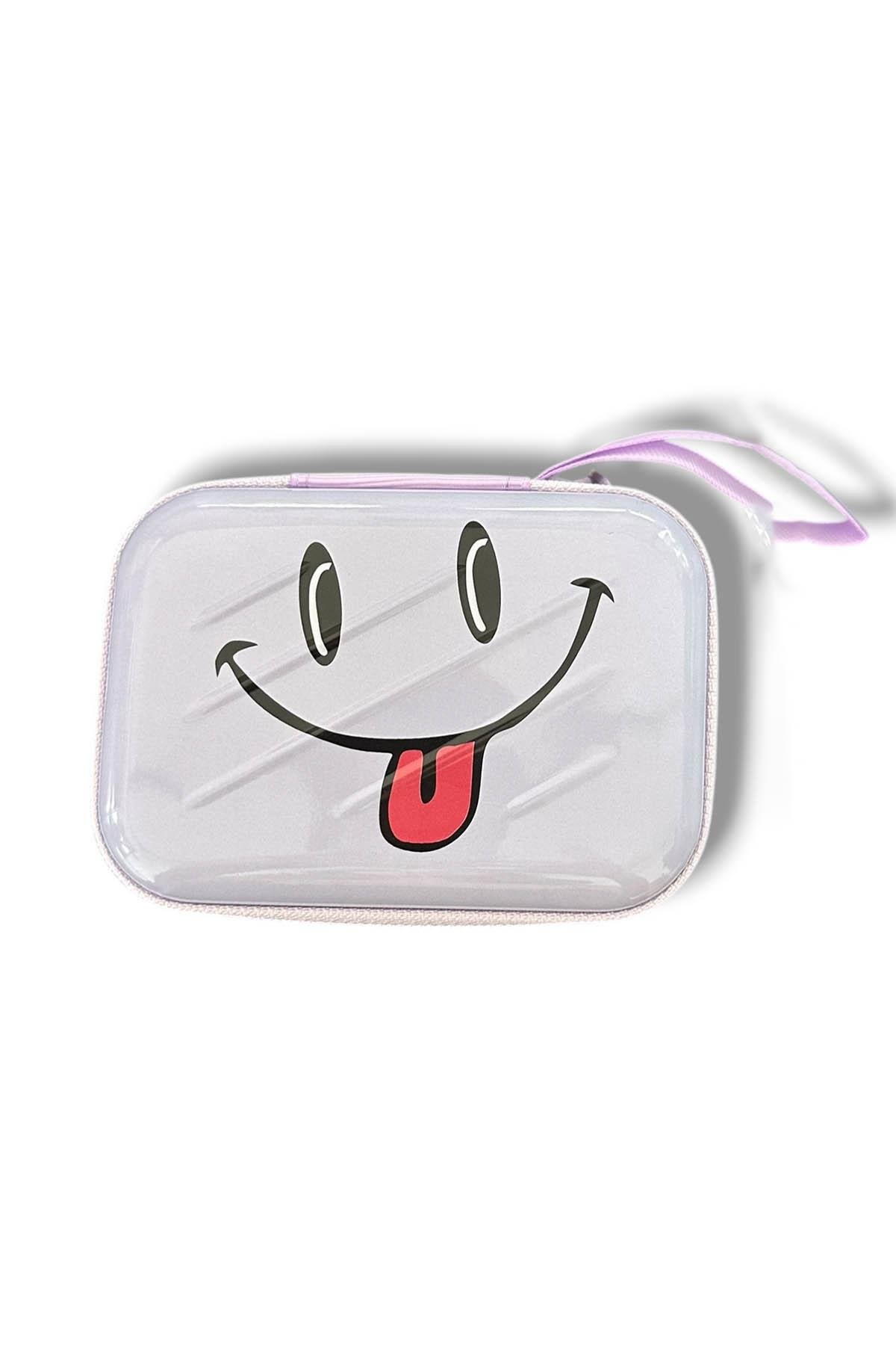 Lila Renk Emojili Çocuk Cüzdan