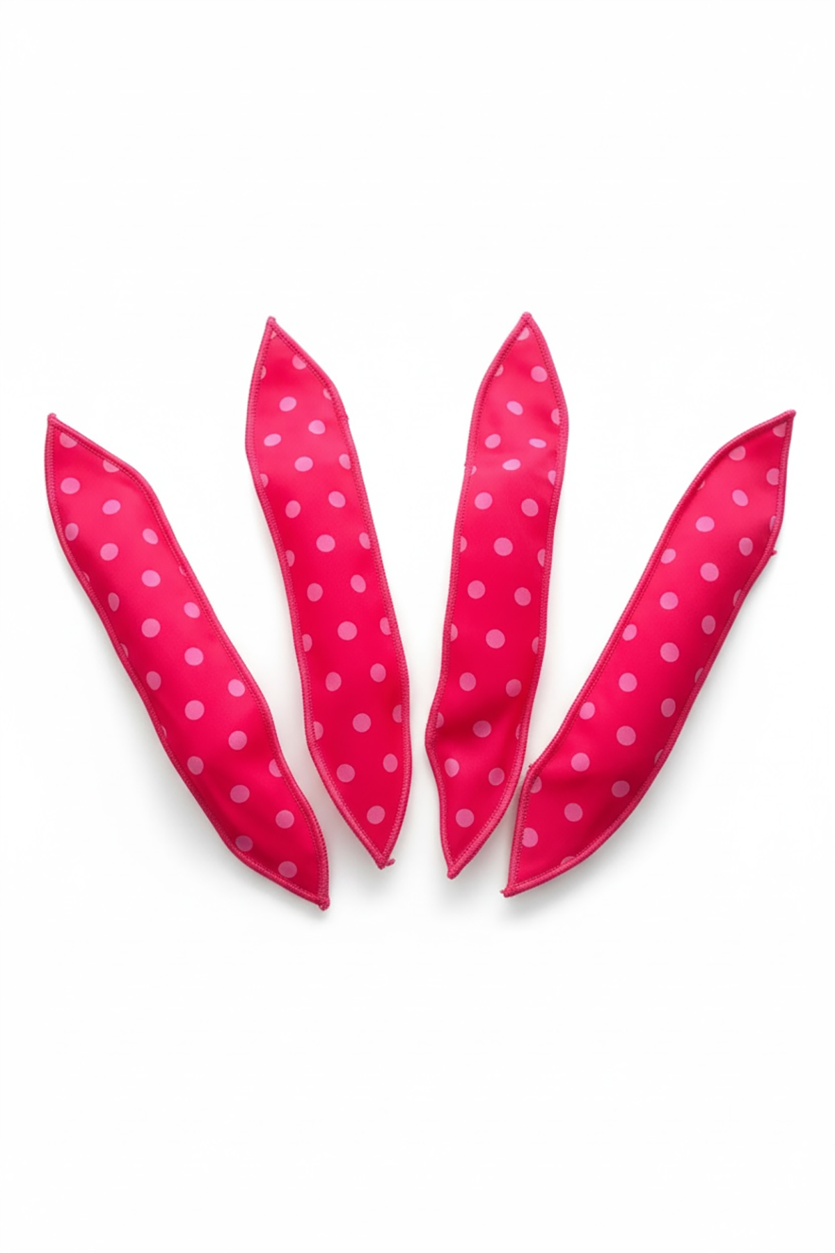 4lü Pembe Renk Isısız Saç Şekillendirici Saç Sosisi 