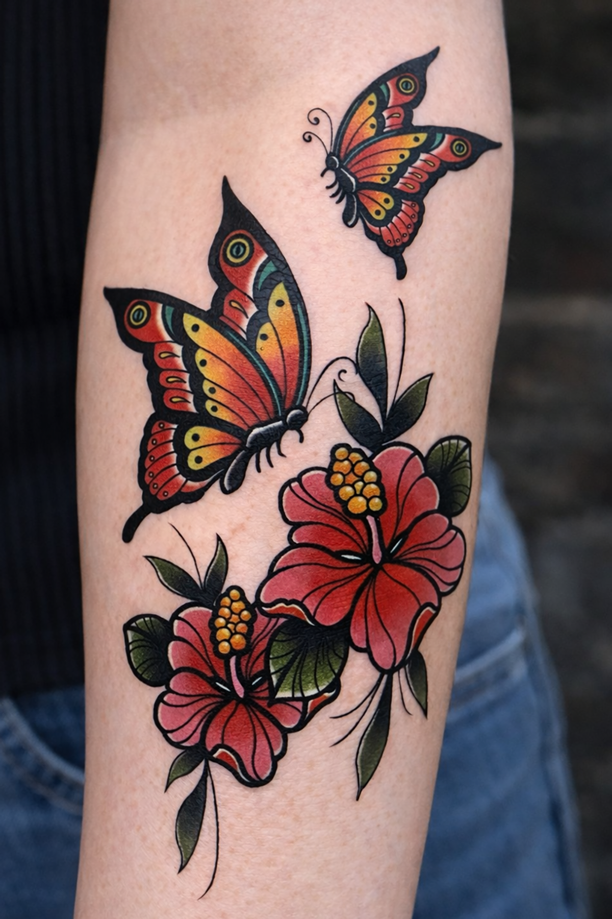 Geçici Kelebek Figürlü Mini Dövme Tattoo