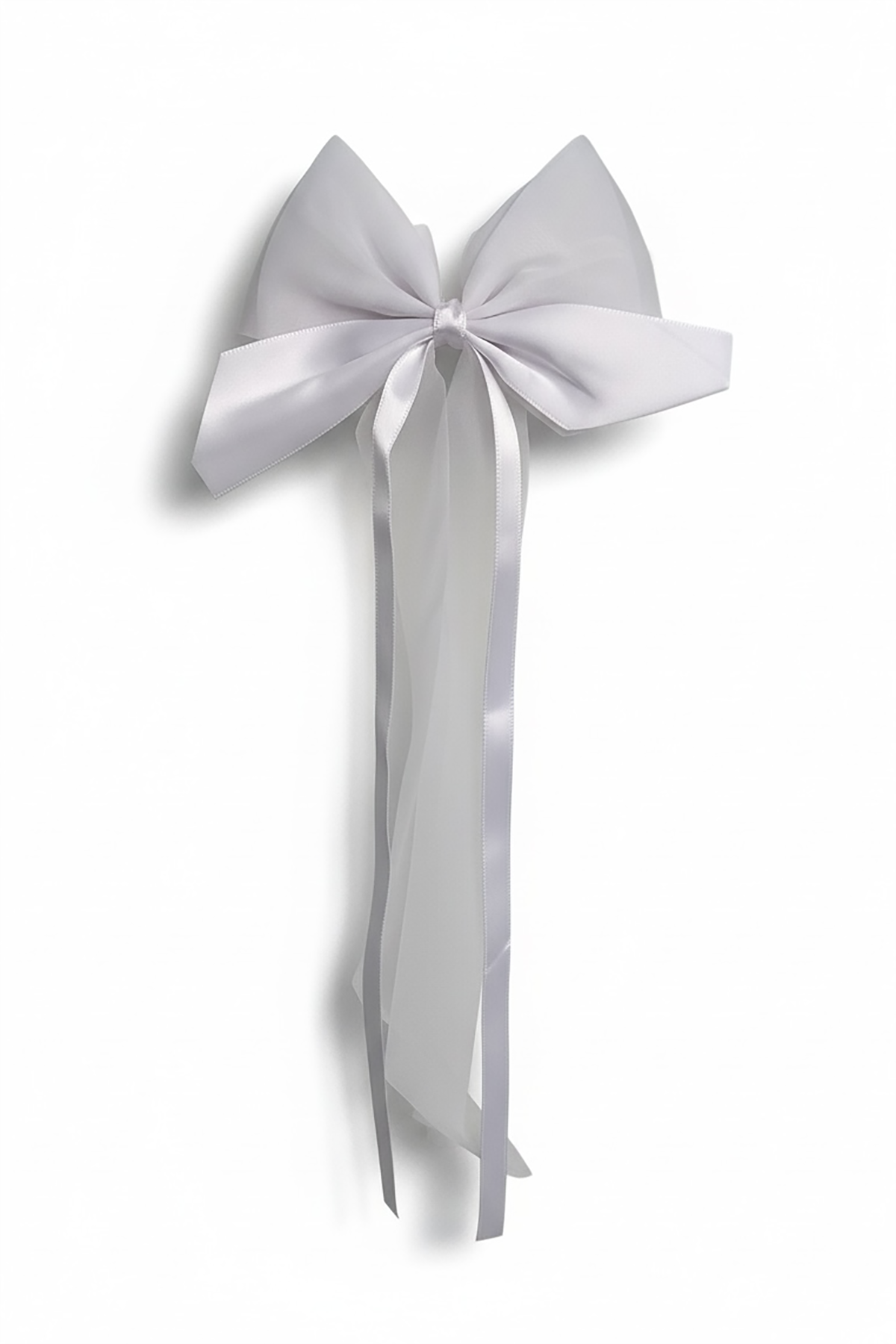 Beyaz Renk Kurdele Detaylı Pens Toka