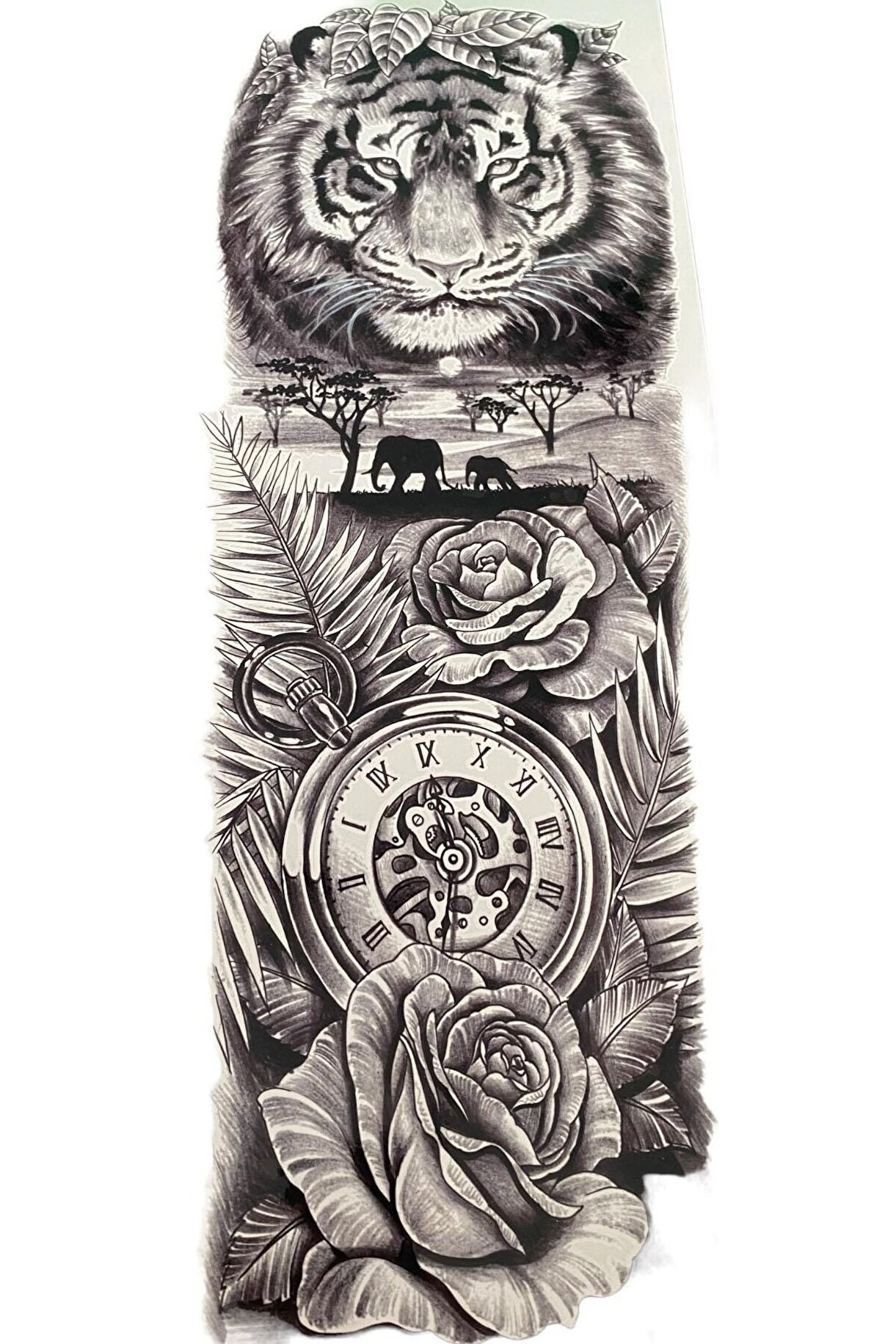 Aslan Saat Dövme Geçici Tattoo