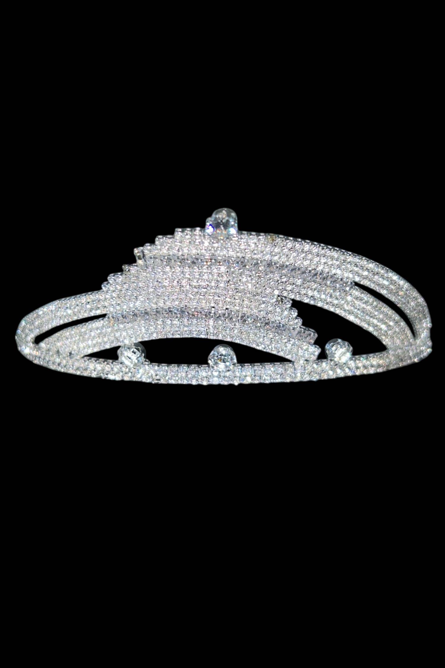Zirkon Taşlı Gelin/Kına/Nişan/Söz Tasarım Taç