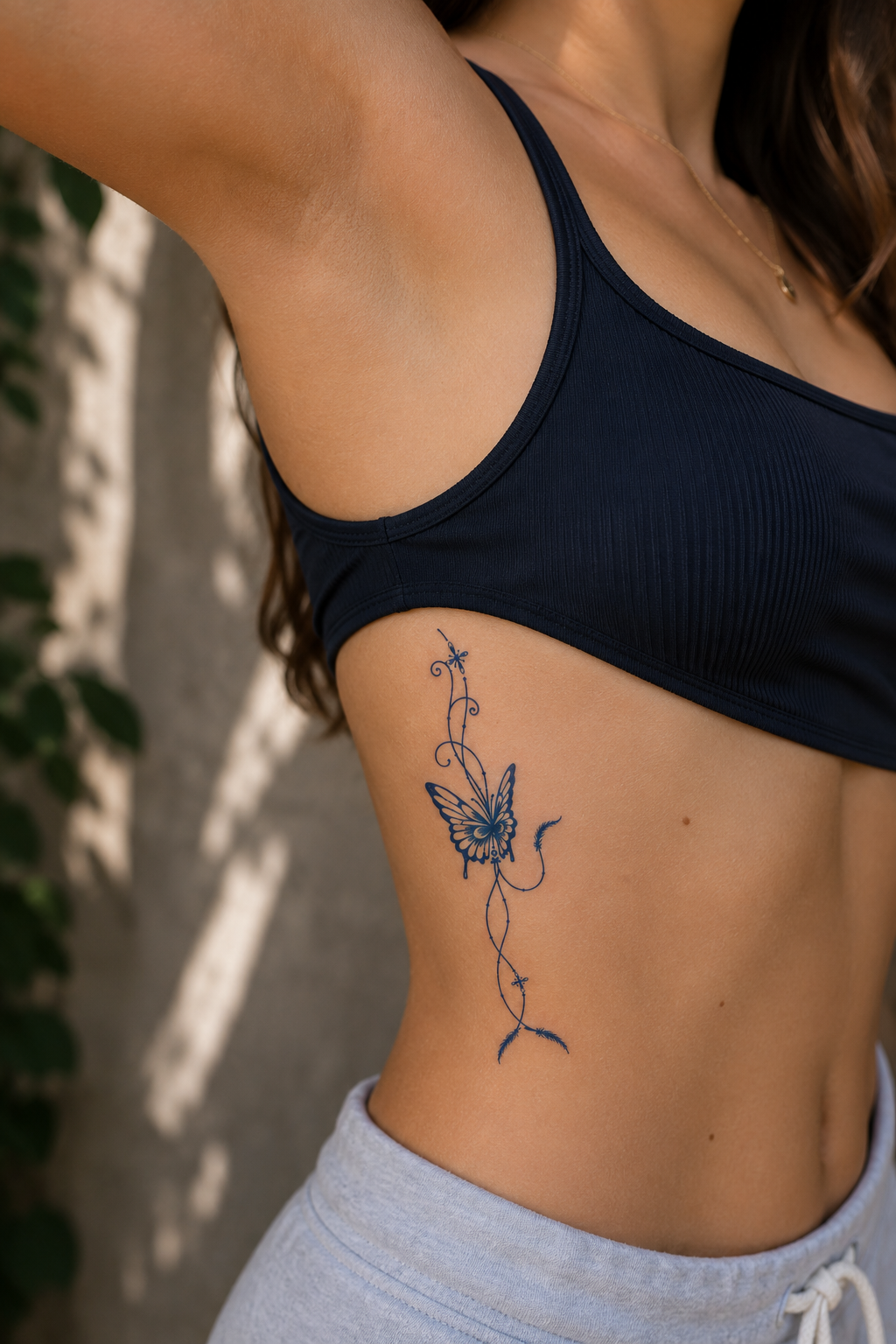 İkili Kelebek Sonradan Kararan Yarı Kalıcı Geçici Dövme Tattoo