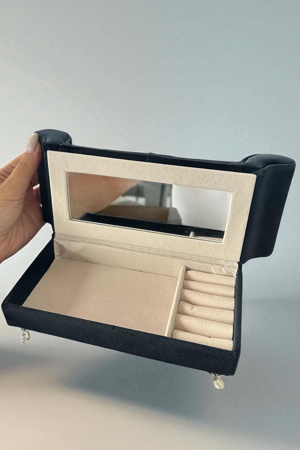 Siyah Renk Koltuk Figürlü Takı Organizeri