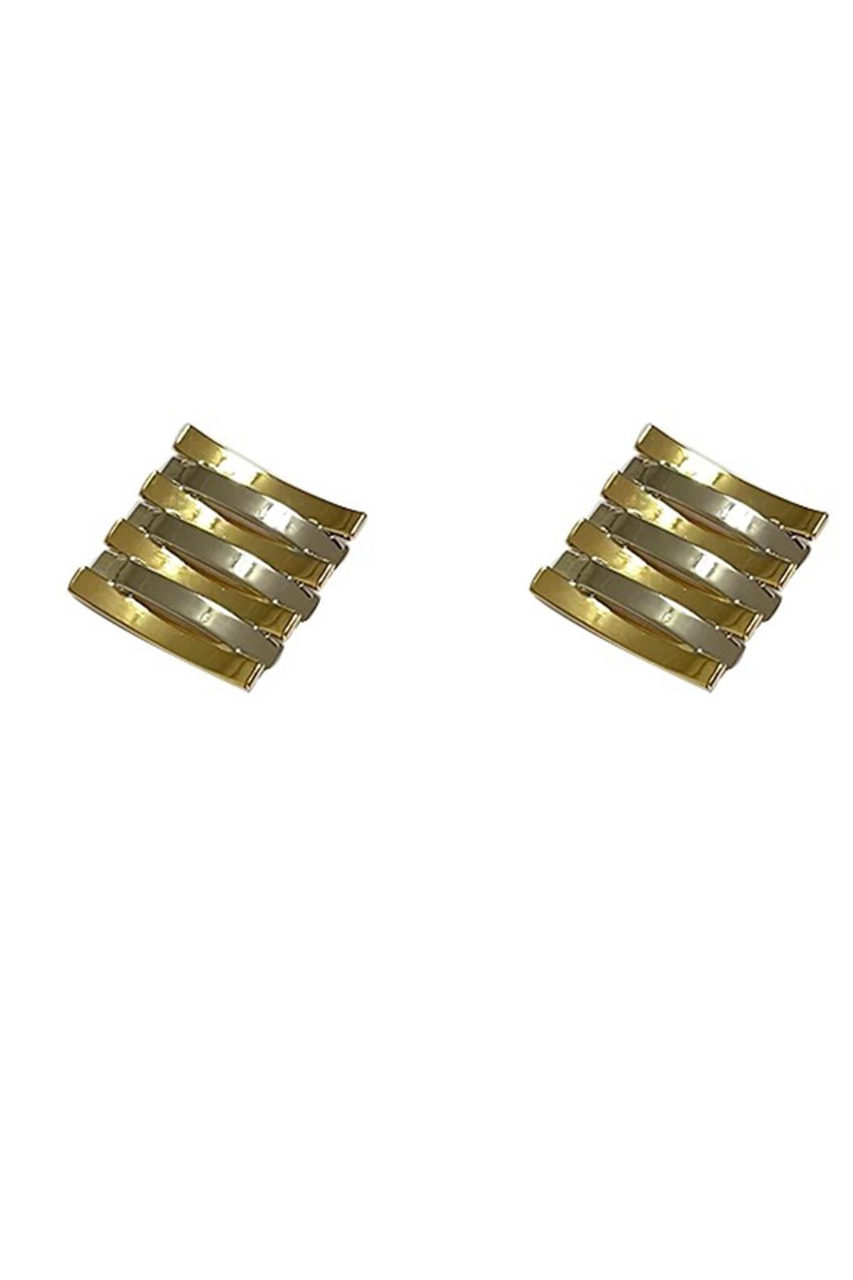 Altın Renk Metal Küpe (Çift)