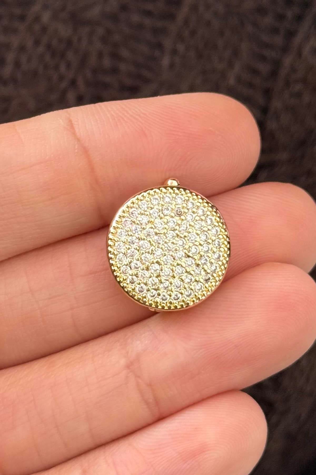 Altın Renk Taş Detaylı Ajda Charm / Kolye/ Bileklik Ucu
