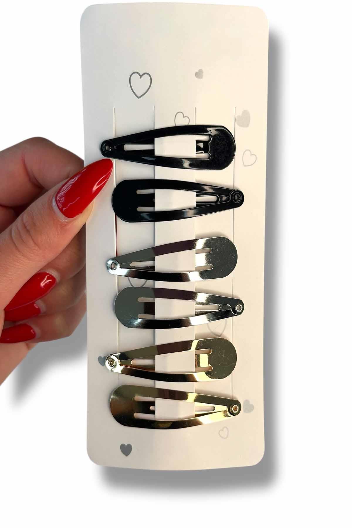 Karışık Renk 6lı Yan Toka Set