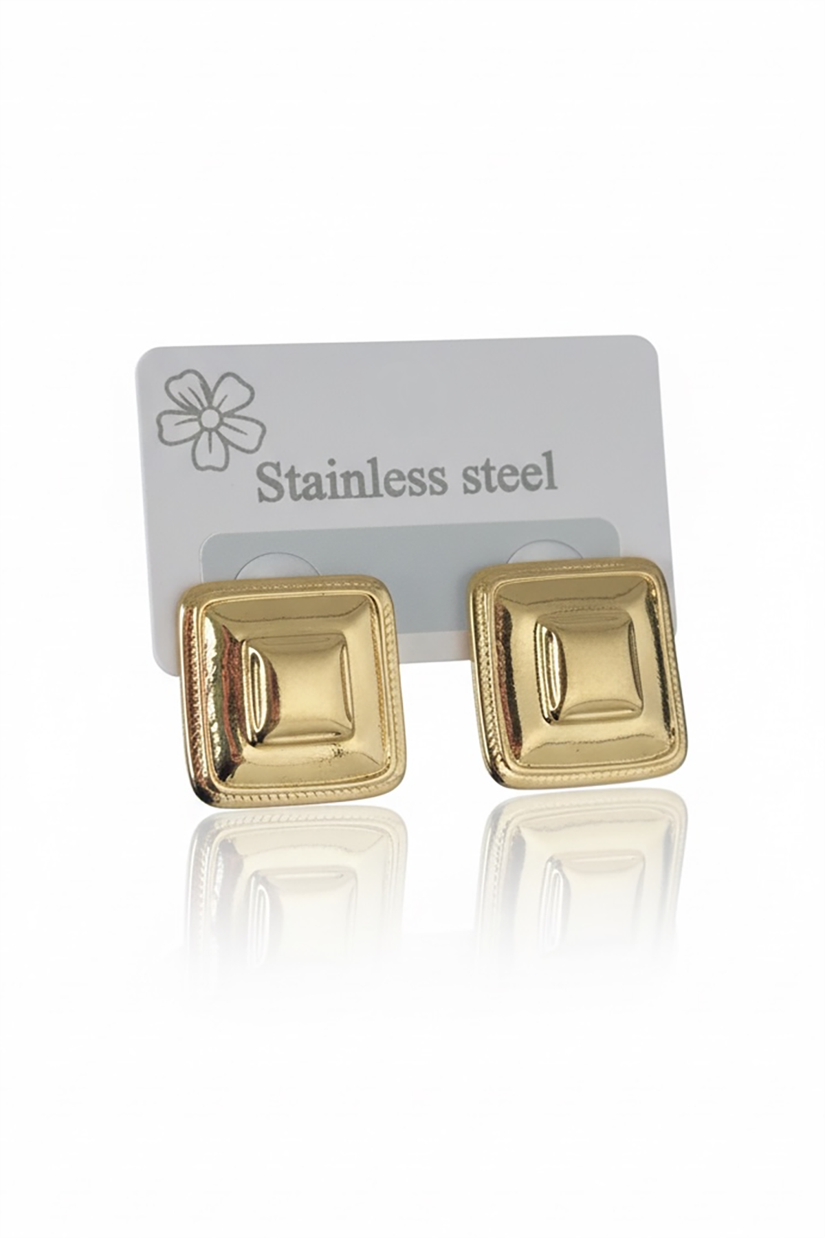 Altın Renk Çelik Küpe (Çift)