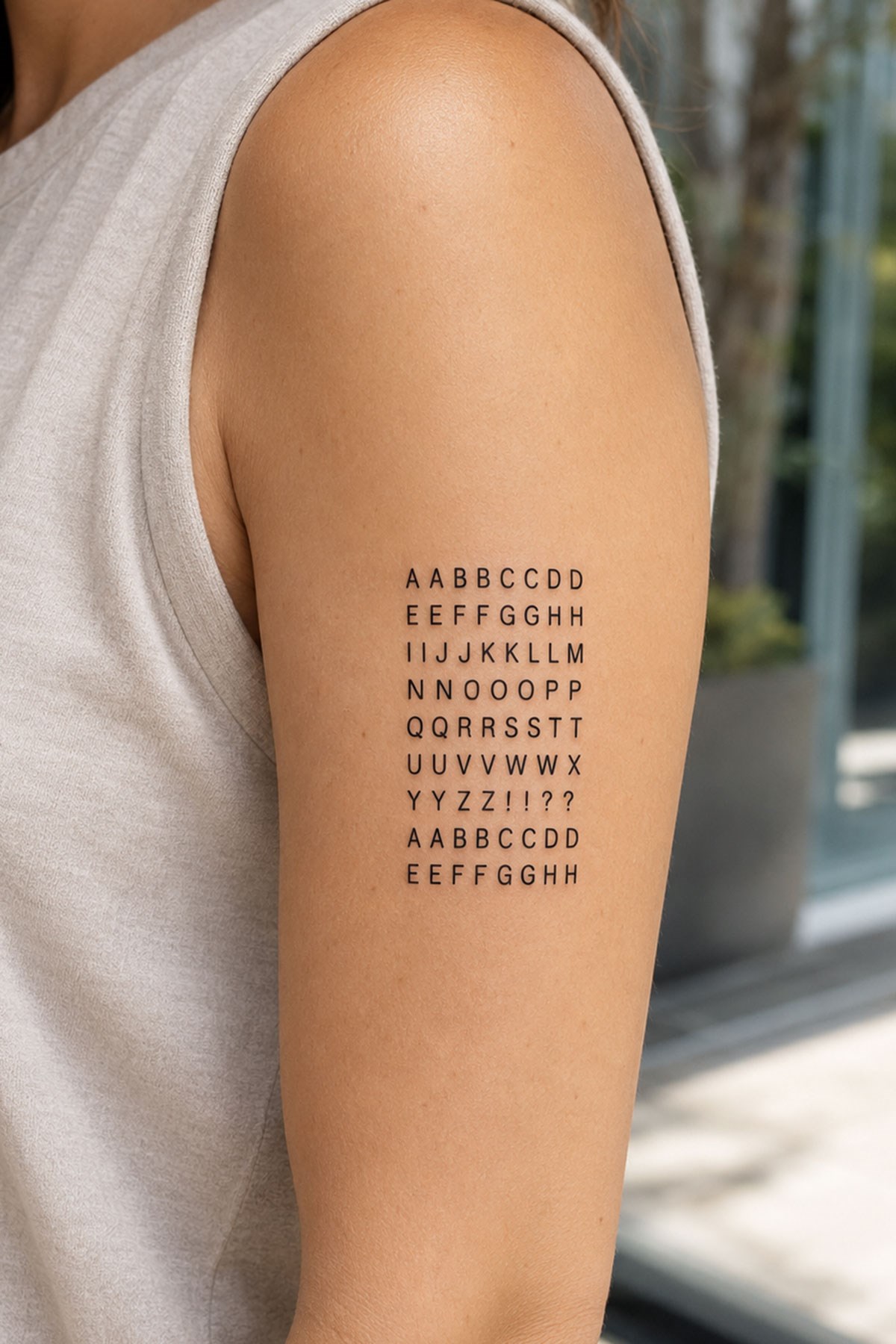 Alfabe Harf Mini Geçici Dövme Tattoo