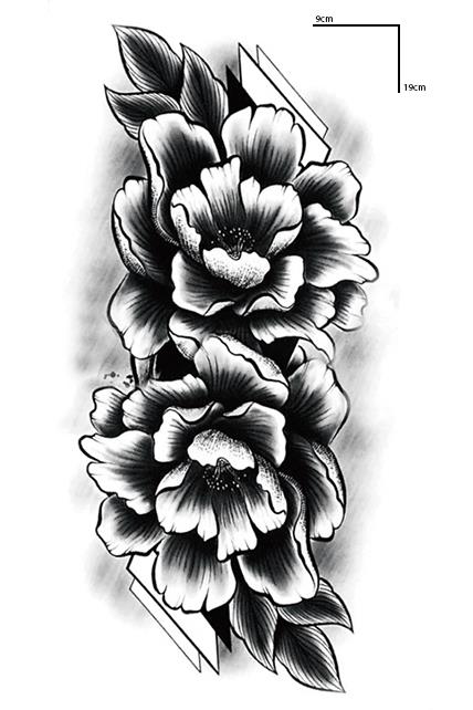 Geçici Çiçek Figürlü Dövme Tattoo