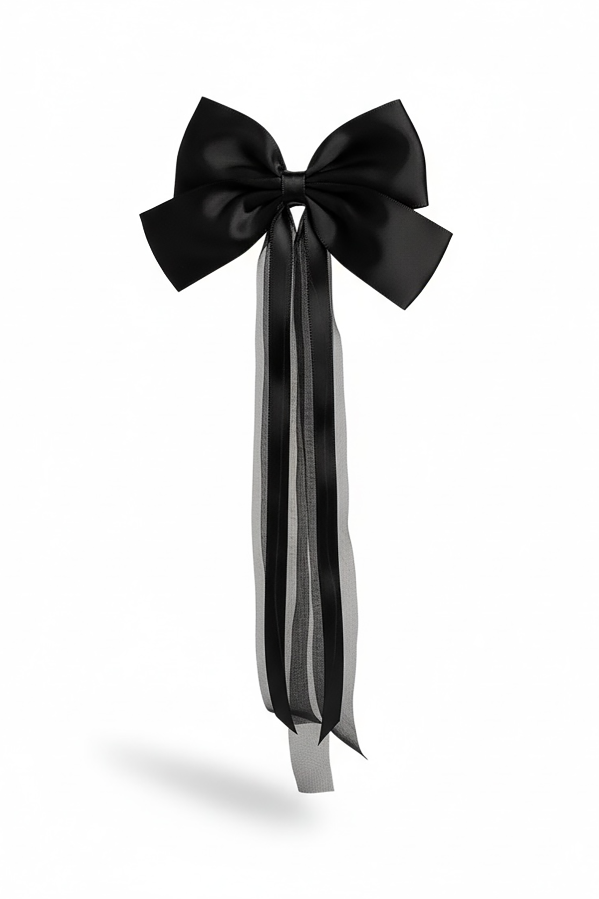 Siyah Renk Kurdele Detaylı Pens Toka