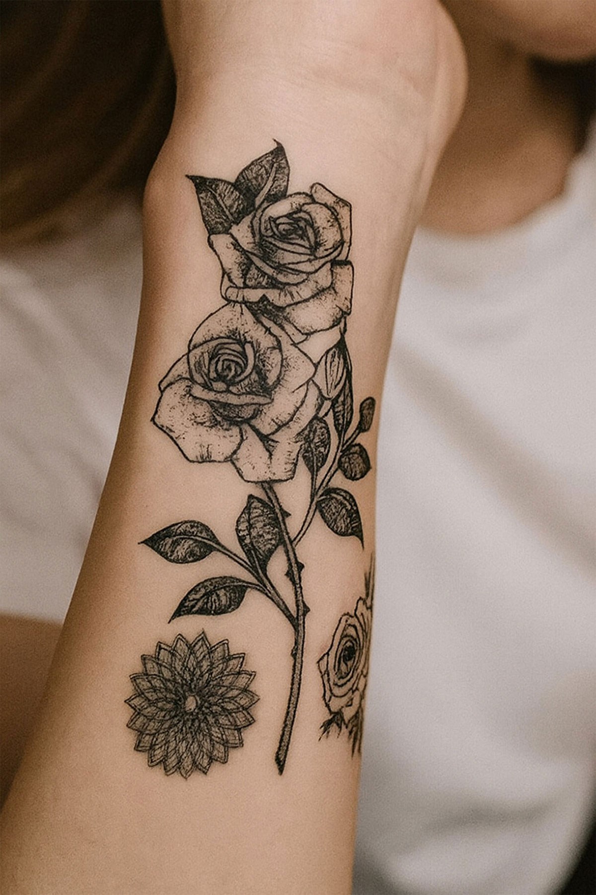 Gül Mini Geçici Dövme Tattoo