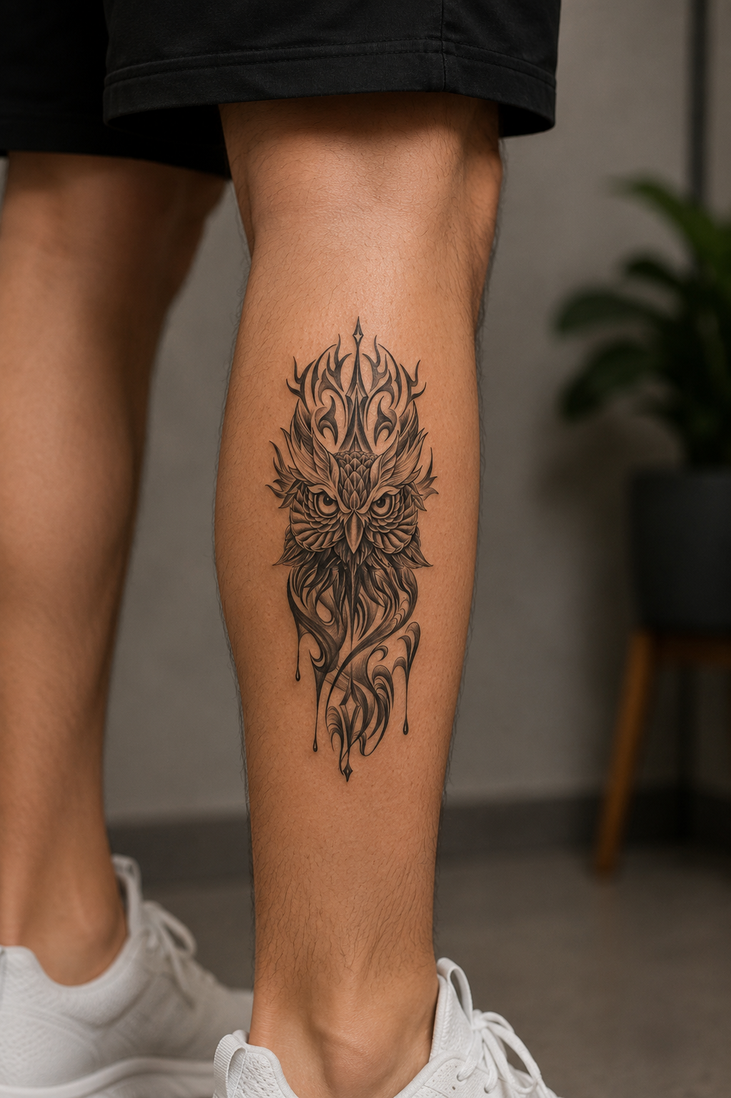 Baykuş Dövme Geçici Tattoo