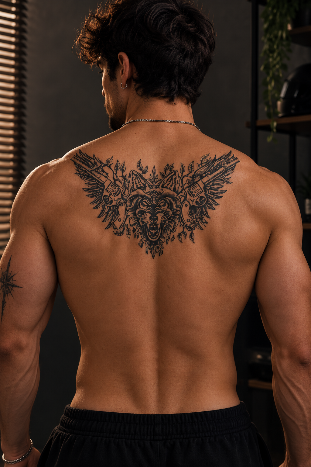 Kurt Figürlü Sonradan Kararan Yarı Kalıcı Geçici Dövme Tattoo