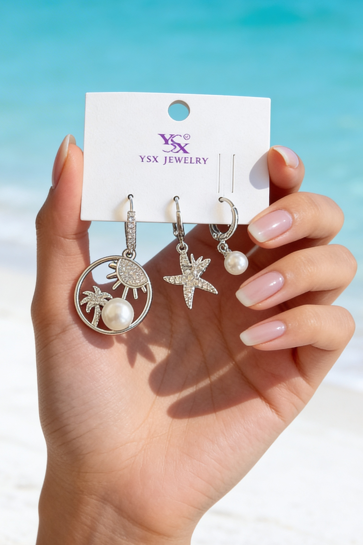 Gümüş Renk 3lü Ysx Küpe Set
