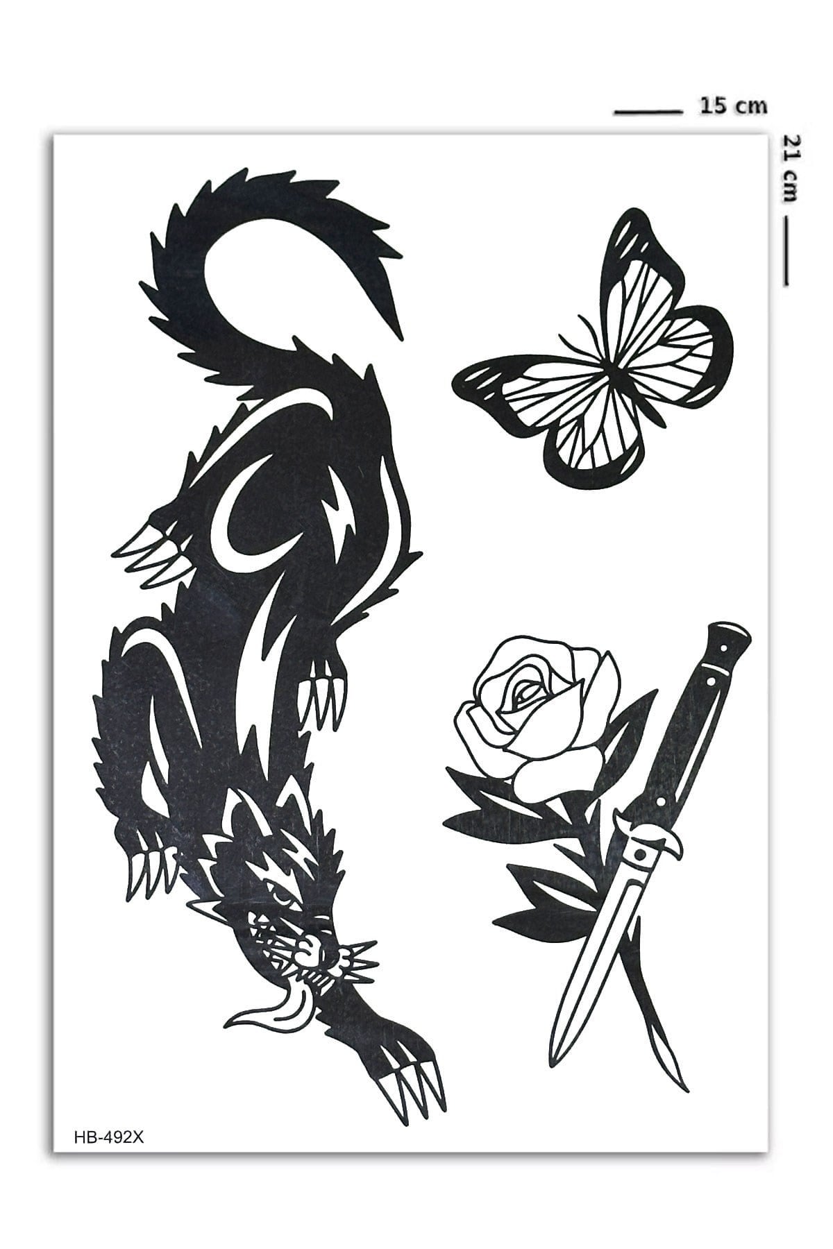 Yırtıcı Geçici Dövme Tattoo