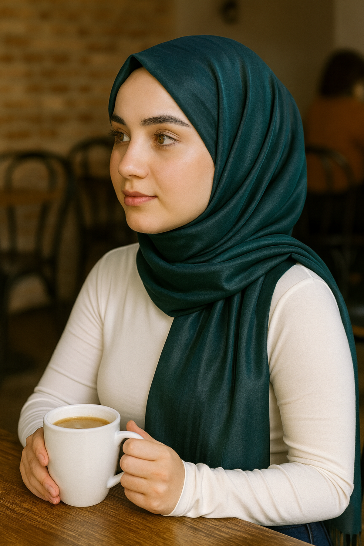  Yeşil Renk Tafta Şal  