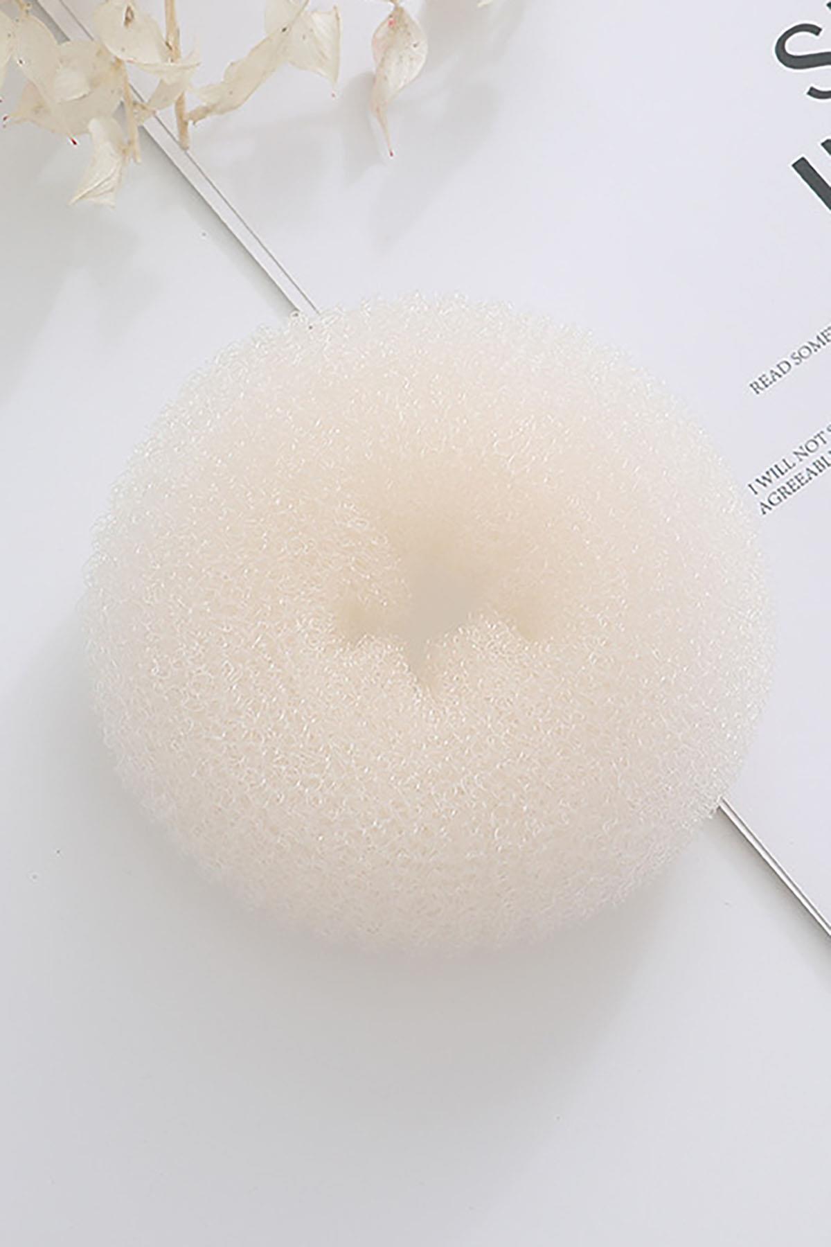 Krem Renk Sünger Topuz Tokası