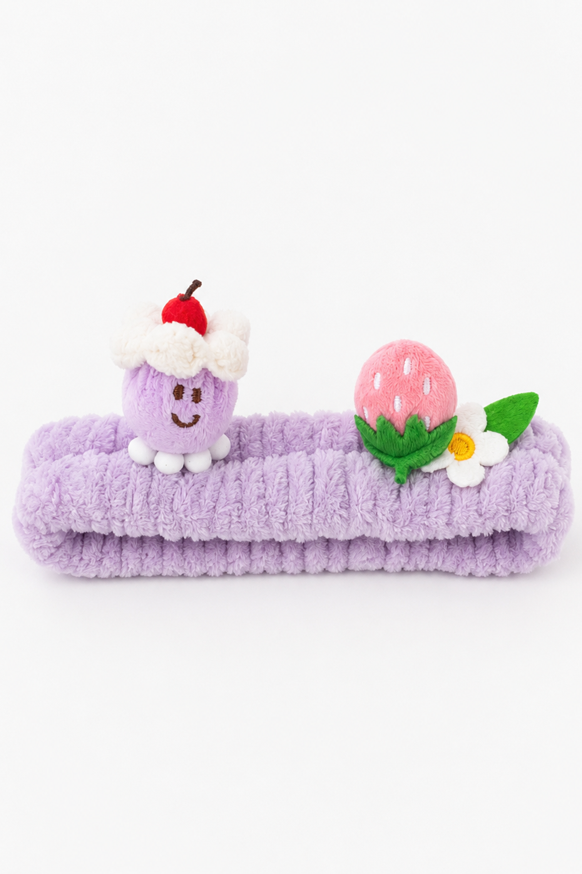 Lila  Renk Karışık Figürlü Peluş Saç Bandı