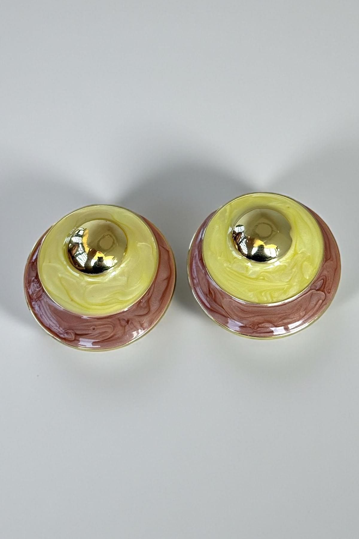 Karışık Renk Metal Küpe (Çift)