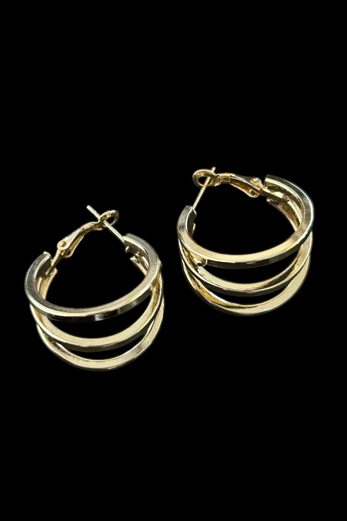 Altın Renk 20MM Halka Küpe (Çift)