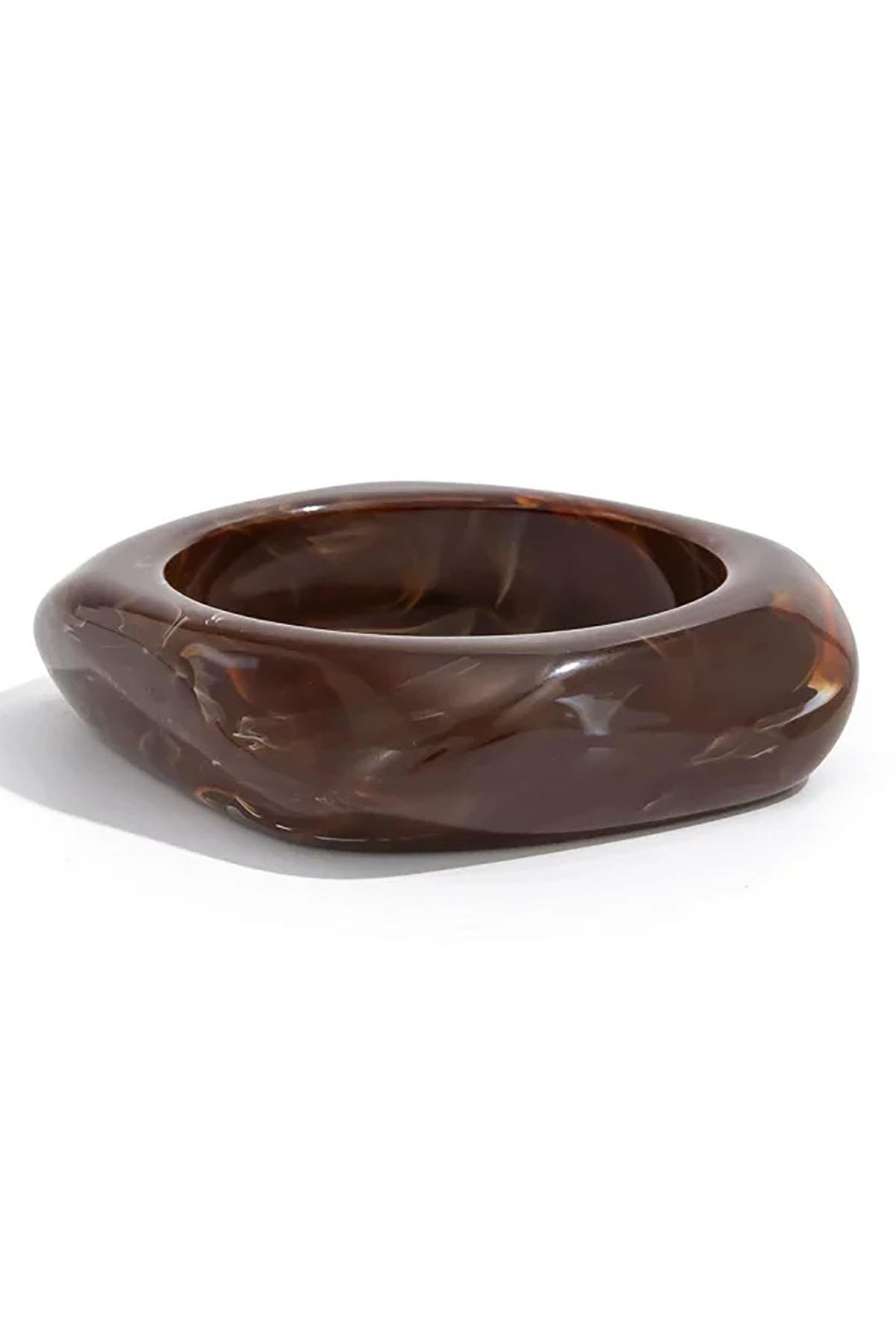 Kahverengi Renk Kemik Mika Bileklik